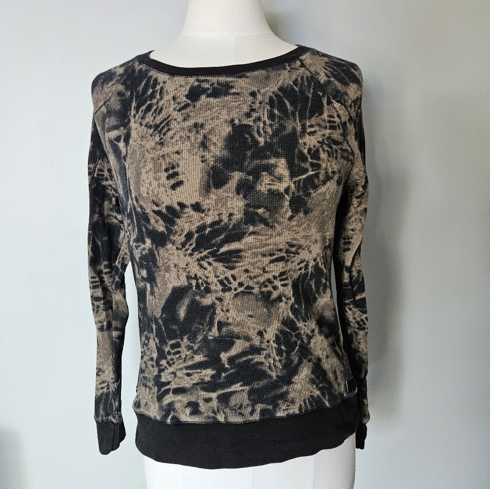 Vintage Calvin Klein Pullover Sweater - Brown & Black Pattern - Size Small